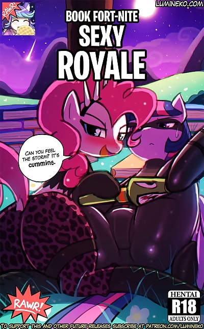 manga Fort-Nite Sexy Royale, pinkie pie , twilight sparkle , full color  furry