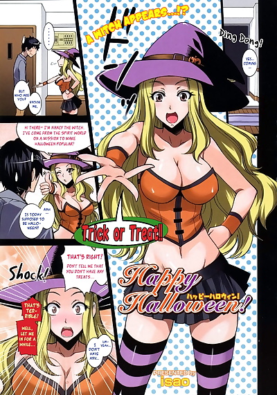 英语漫画 Happy Halloween! =LWB=, big breasts , full color 