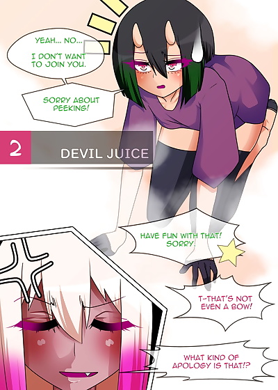english manga Devil juice, full color , manga  horns