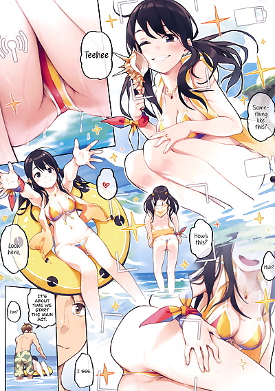 english manga Private beach nite, full color , manga 