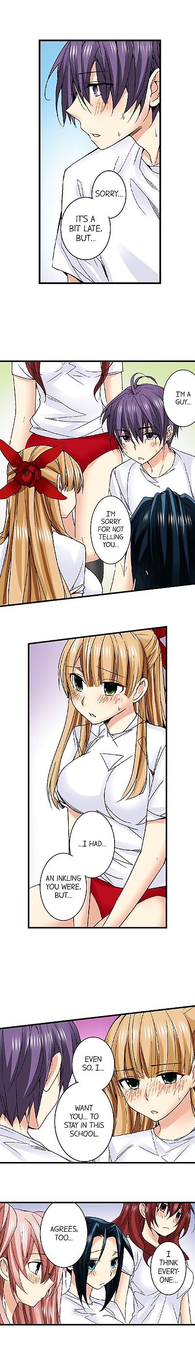english manga Sneaked Into A Horny Girls School.., full color , manga 