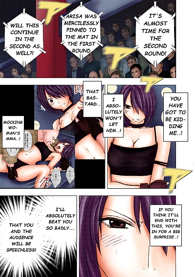 english manga Crimson Girls Fight Arisa Hen Full.., big breasts , full color 