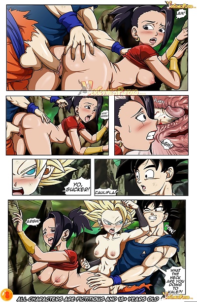  manga Dragon Ball Super- Lets Go Go Big Fuck, caulifla , son goku , blowjob , full color  masturbation