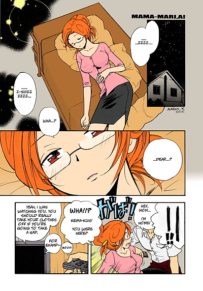 english manga Mama Mari- A!, keima katsuragi , mari katsuragi , full color , manga 